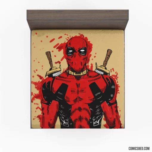 Deadpool Merc Witty Adventures Persist Comic Fitted Sheet 1