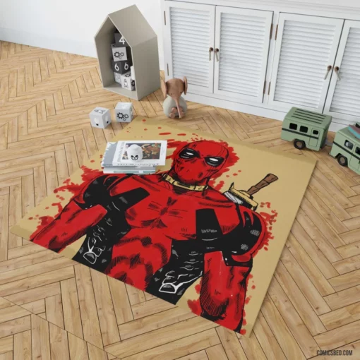 Deadpool Merc Witty Adventures Persist Comic Rug 1