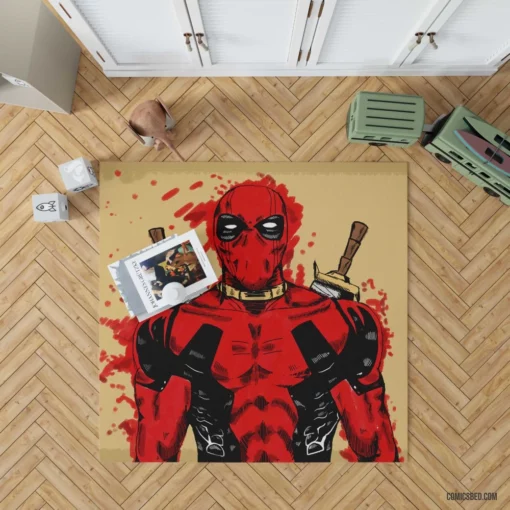 Deadpool Merc Witty Adventures Persist Comic Rug