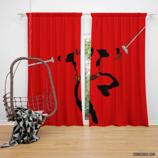 Deadpool Merc with Humor Comic Curtain