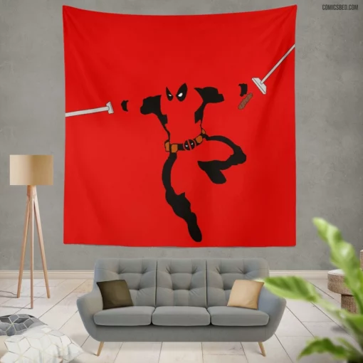 Deadpool Merc with Humor Comic Wall Tapestry