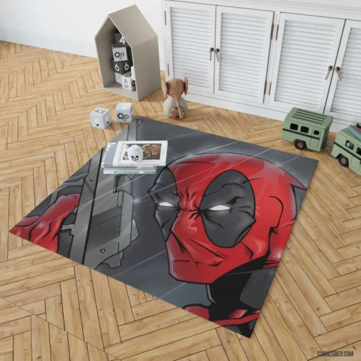 Deadpool Merc with a Twisted Smile Comic Rug 1