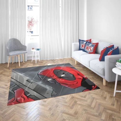 Deadpool Merc with a Twisted Smile Comic Rug 2