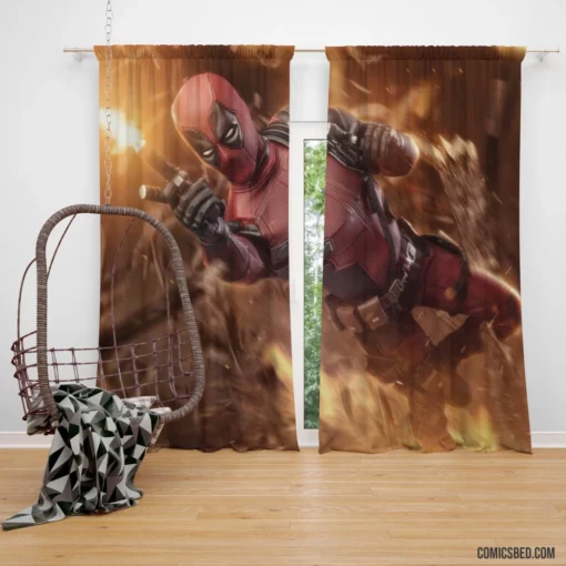 Deadpool Merc with a Witty Mouth Comic Curtain