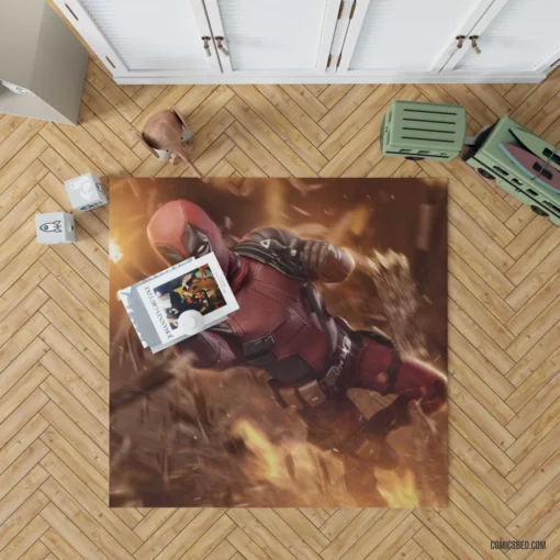 Deadpool Merc with a Witty Mouth Comic Rug