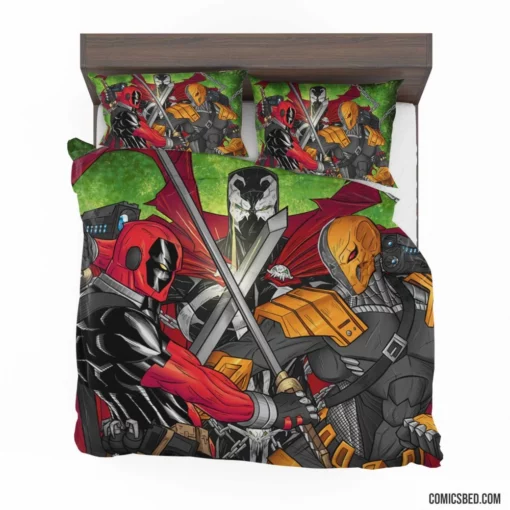 Deadpool Mercenary Feats Comic Bedding Set 1