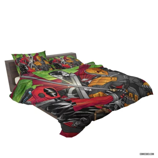 Deadpool Mercenary Feats Comic Bedding Set 2