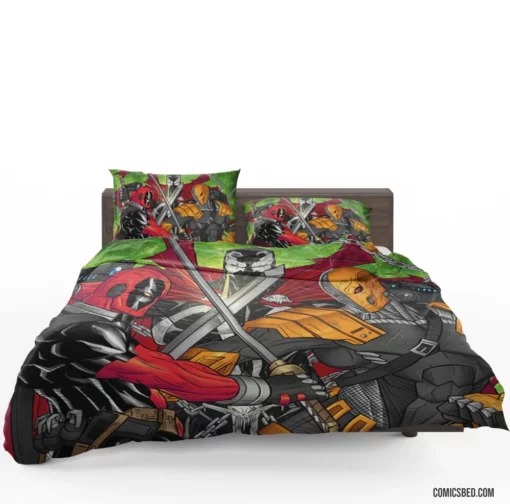 Deadpool Mercenary Feats Comic Bedding Set