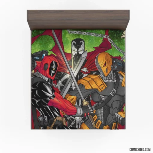 Deadpool Mercenary Feats Comic Fitted Sheet 1