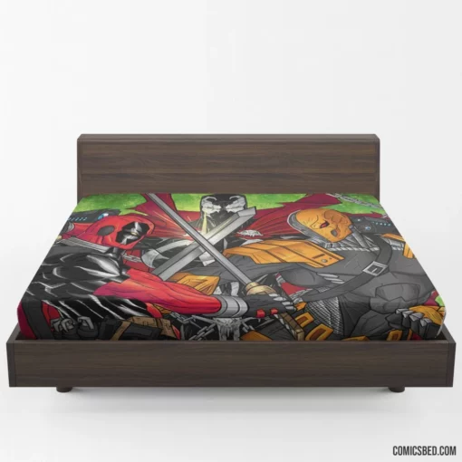 Deadpool Mercenary Feats Comic Fitted Sheet