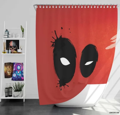 Deadpool Mercenary Mayhem Comic Shower Curtain