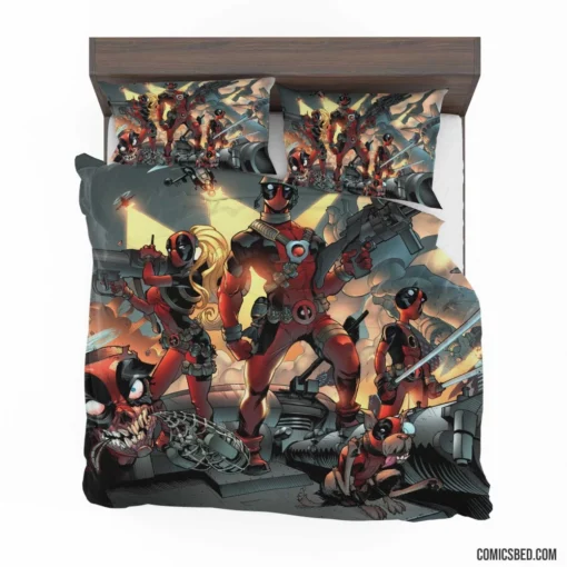 Deadpool Mercenary Missions Comic Bedding Set 1