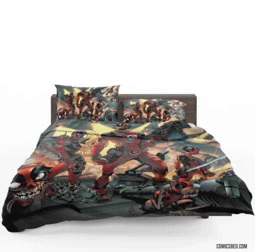 Deadpool Mercenary Missions Comic Bedding Set