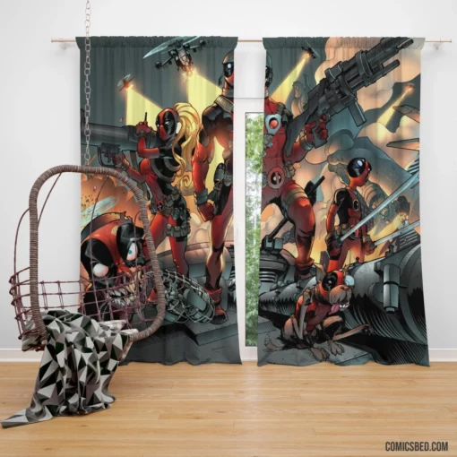 Deadpool Mercenary Missions Comic Curtain