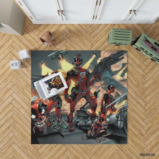 Deadpool Mercenary Missions Comic Rug