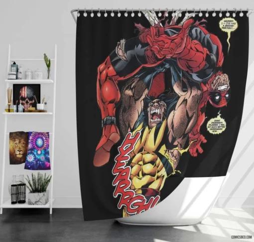 Deadpool Mercenary Tales Comic Shower Curtain