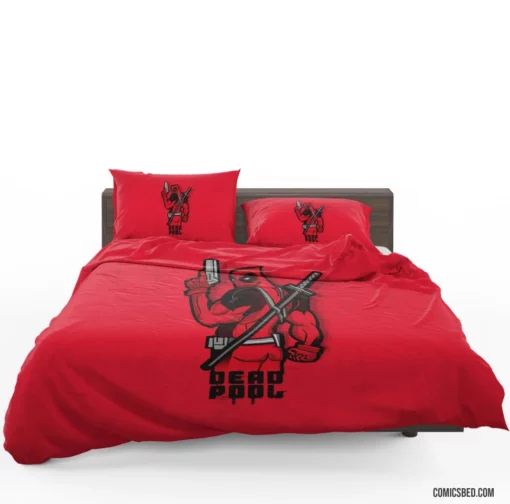 Deadpool Minimalist Merc Signature Comic Bedding Set