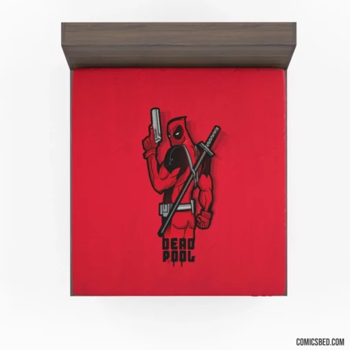 Deadpool Minimalist Merc Signature Comic Fitted Sheet 1