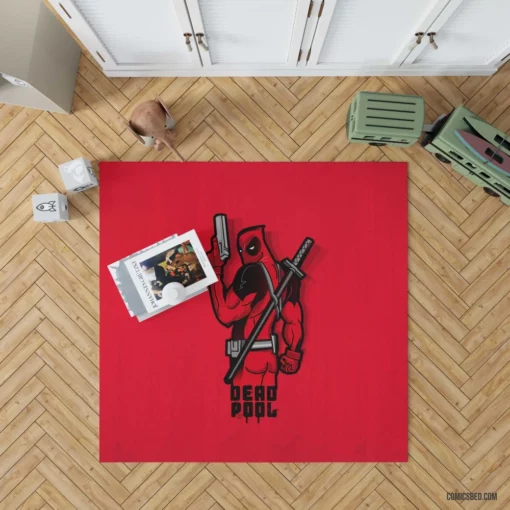 Deadpool Minimalist Merc Signature Comic Rug