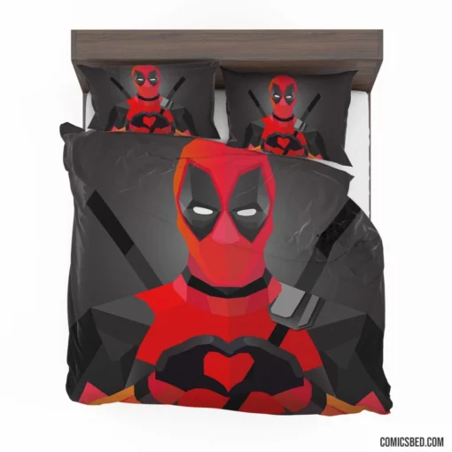 Deadpool Minimalist Merc with Humor Comic Bedding Set 1