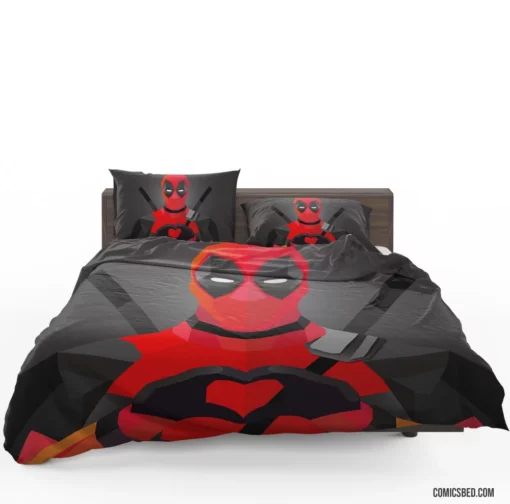 Deadpool Minimalist Merc with Humor Comic Bedding Set