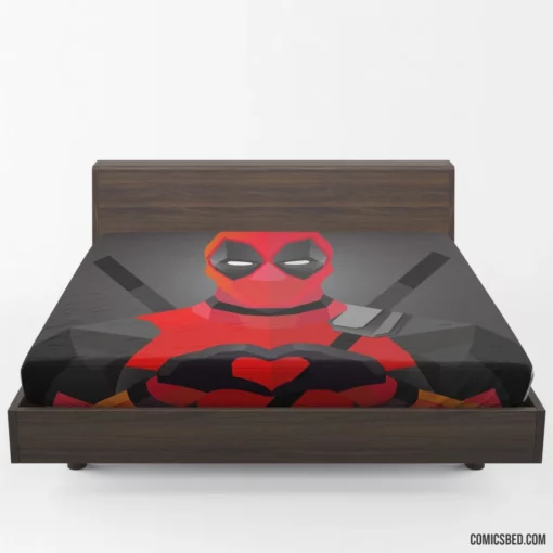 Deadpool Minimalist Merc with Humor Comic Fitted Sheet