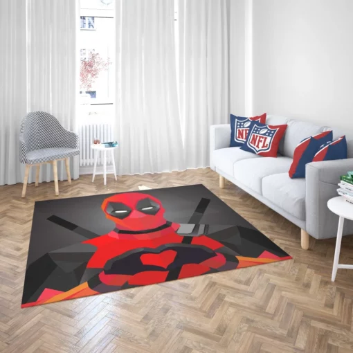 Deadpool Minimalist Merc with Humor Comic Rug 2