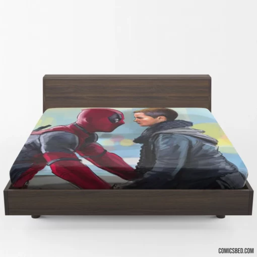 Deadpool Negasonic Teenage Warhead Team-Up Comic Fitted Sheet