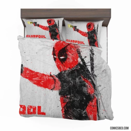 Deadpool Unconventional Hero Comic Bedding Set 1