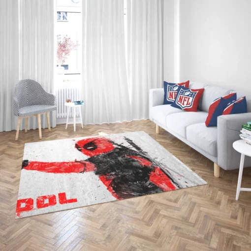 Deadpool Unconventional Hero Comic Rug 2