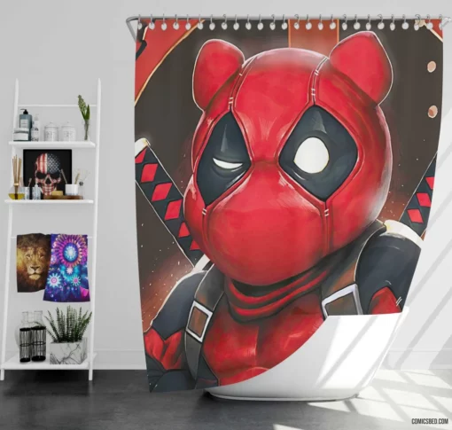 Deadpool Unleashed Marvel Merc Chronicles Comic Shower Curtain