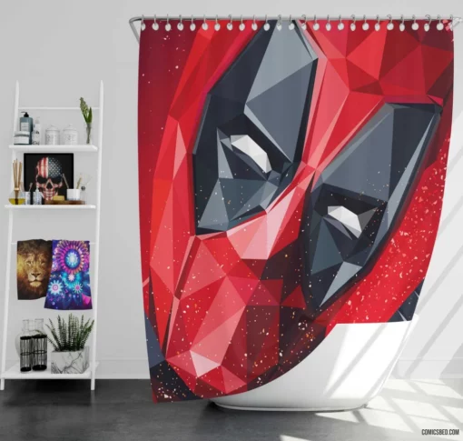 Deadpool Unleashed Marvel Sarcastic Merc Comic Shower Curtain