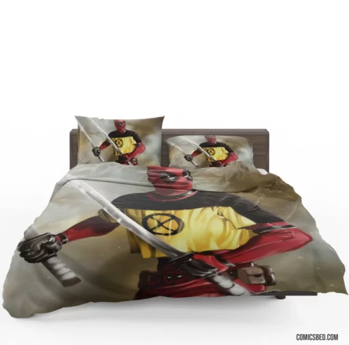 Deadpool Unleashed Marvel Talkative Merc Comic Bedding Set