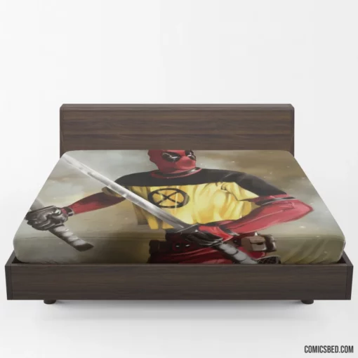 Deadpool Unleashed Marvel Talkative Merc Comic Fitted Sheet