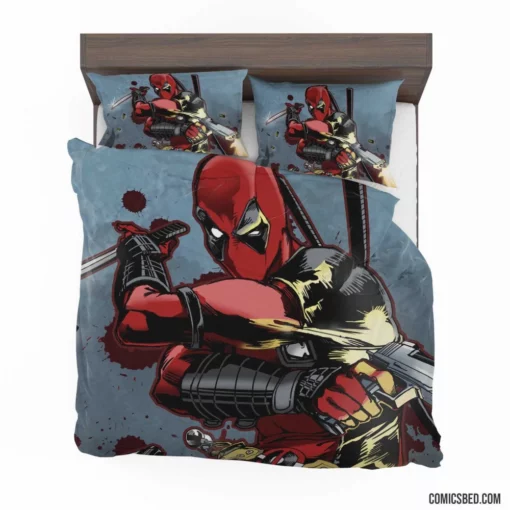 Deadpool Unleashed Marvel Witty Merc Comic Bedding Set 1