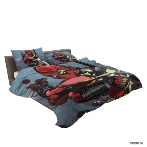 Deadpool Unleashed Marvel Witty Merc Comic Bedding Set 2