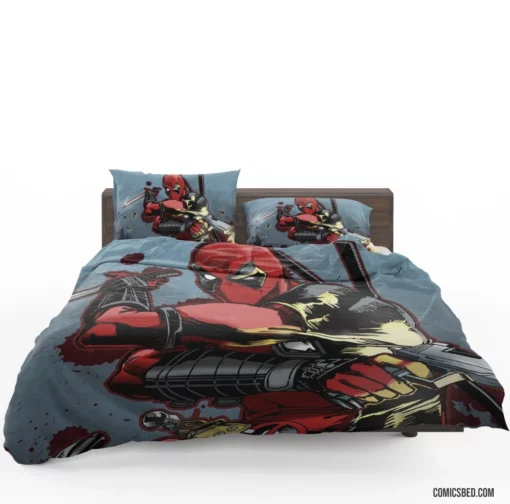 Deadpool Unleashed Marvel Witty Merc Comic Bedding Set