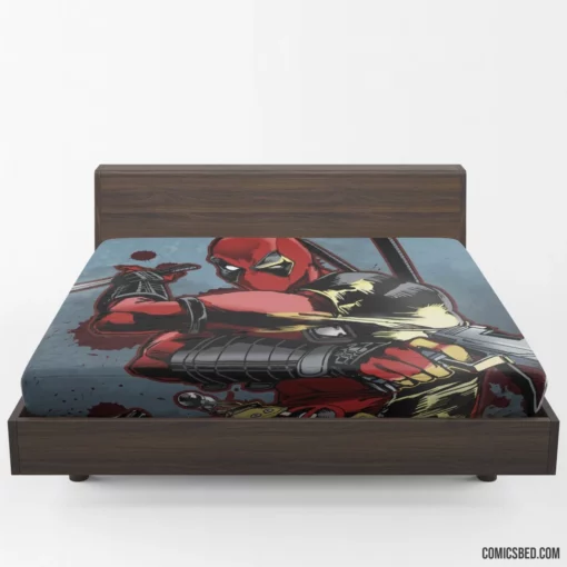 Deadpool Unleashed Marvel Witty Merc Comic Fitted Sheet