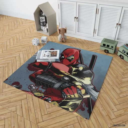 Deadpool Unleashed Marvel Witty Merc Comic Rug 1