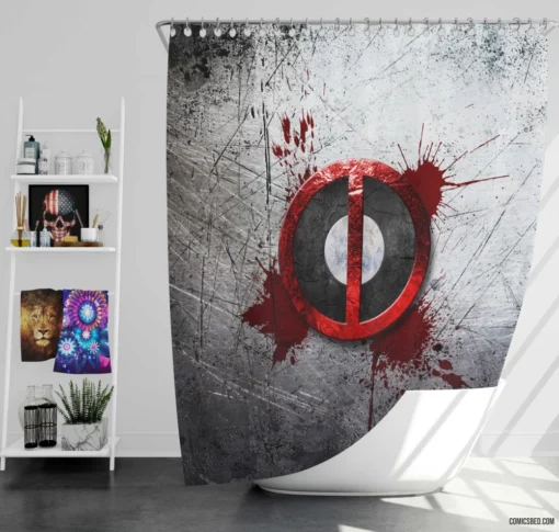 Deadpool Unleashed Merc Mouth Chronicles Comic Shower Curtain