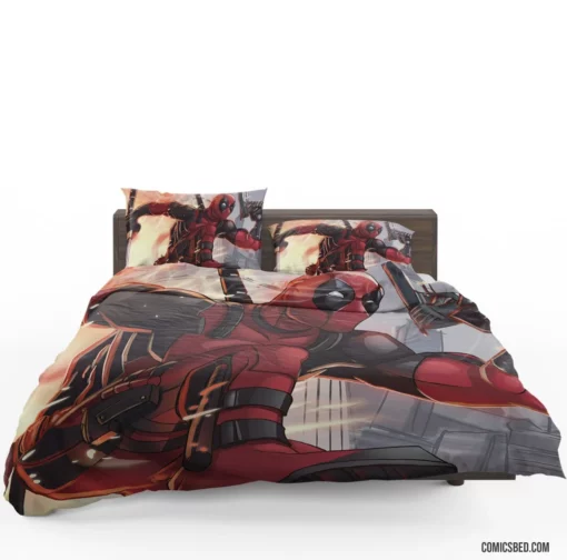 Deadpool Unmasked Marvel Merc Chronicles Comic Bedding Set