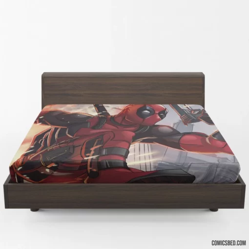 Deadpool Unmasked Marvel Merc Chronicles Comic Fitted Sheet