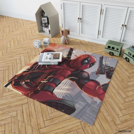 Deadpool Unmasked Marvel Merc Chronicles Comic Rug 1