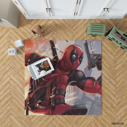 Deadpool Unmasked Marvel Merc Chronicles Comic Rug