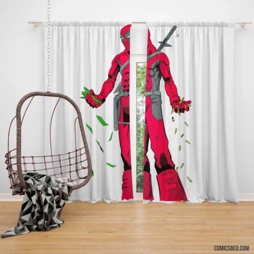 Deadpool Unpredictable Mercenary Comic Curtain