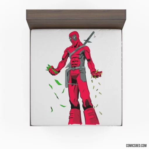 Deadpool Unpredictable Mercenary Comic Fitted Sheet 1