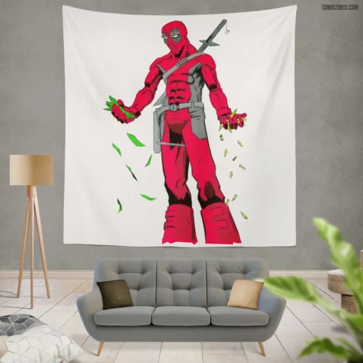 Deadpool Unpredictable Mercenary Comic Wall Tapestry