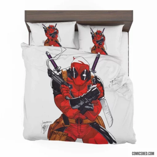 Deadpool Witty Antihero Comic Bedding Set 1