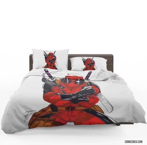 Deadpool Witty Antihero Comic Bedding Set