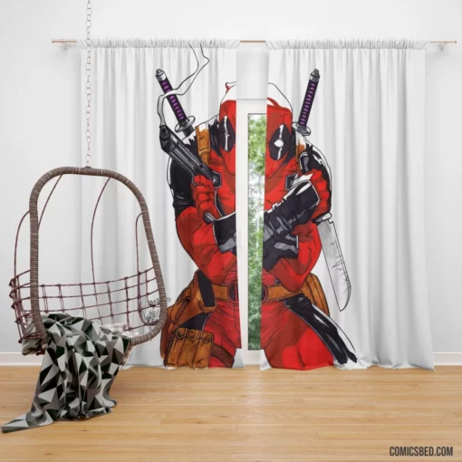 Deadpool Witty Antihero Comic Curtain